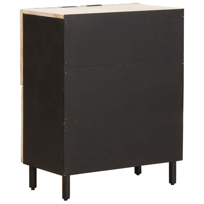 Sideboard White Wash Finish 60 x 33 x 75 cm Solid Mango Wood