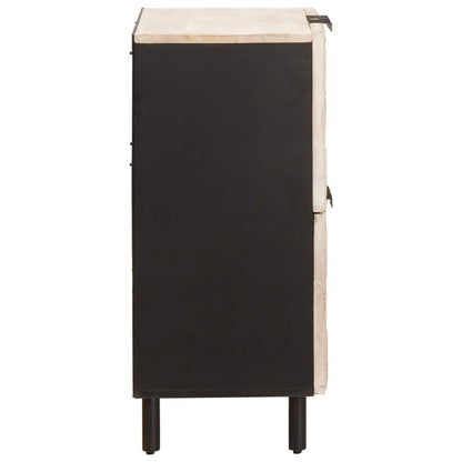 Sideboard White Wash Finish 60 x 33 x 75 cm Solid Mango Wood