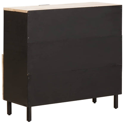 Sideboard White Wash Finish 80 x 33 x 75 cm Solid Mango Wood