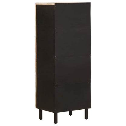 Highboard White Wash Finish 40 x 33 x 110 cm Solid Mango Wood