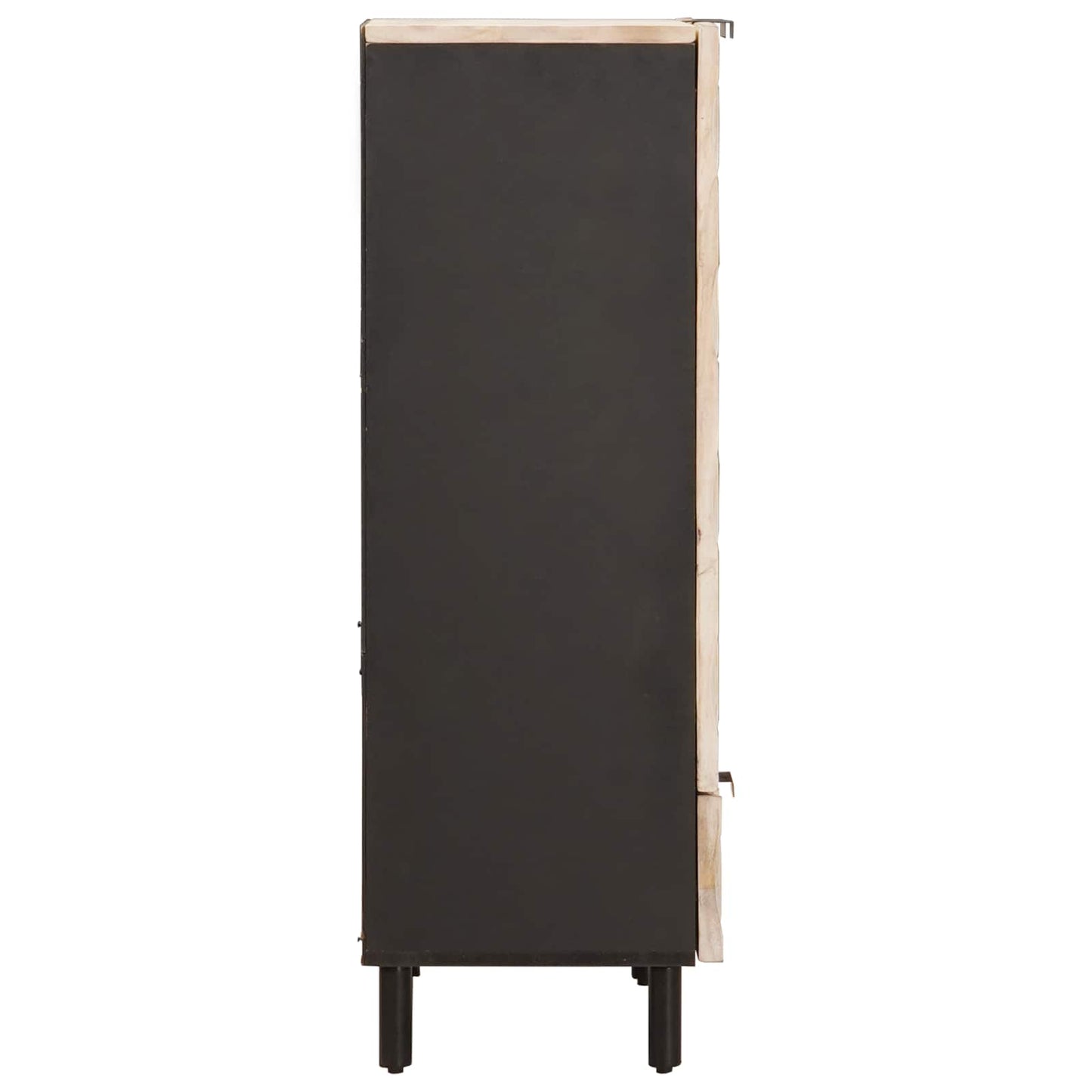 Highboard White Wash Finish 60 x 33 x 100 cm Solid Mango Wood