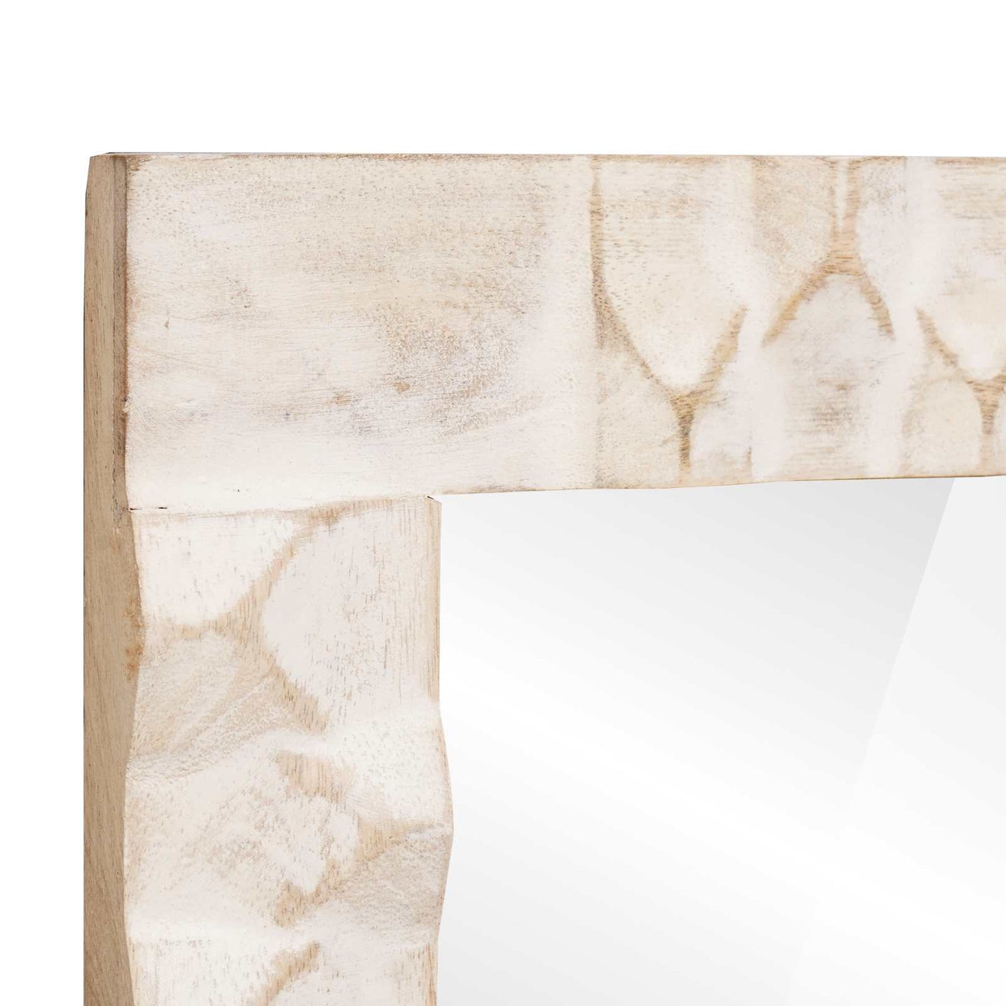 Bathroom Mirror with Mirror White Wash Finish 50 x 70 x 2.5 cm
