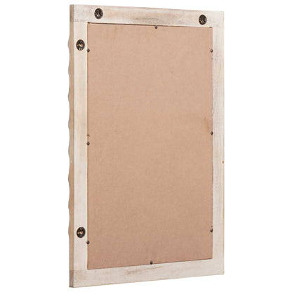 Bathroom Mirror with Mirror White Wash Finish 50 x 70 x 2.5 cm