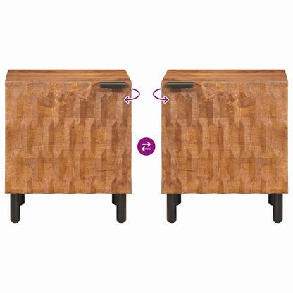 Bedside Cabinet Brown 40 x 33 x 46 cm Solid Mango Wood