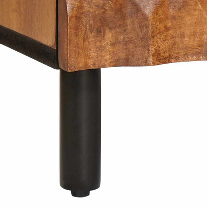 Bedside Cabinet 2 pcs Brown 40 x 33 x 46 cm Solid Mango Wood