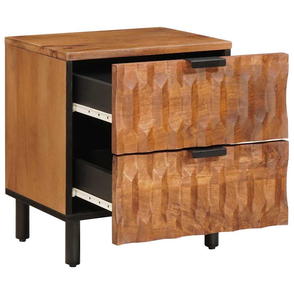 Bedside Cabinet 2 pcs Brown 40 x 33 x 46 cm Solid Mango Wood