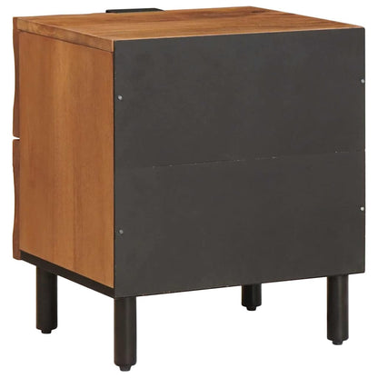Bedside Cabinet 2 pcs Brown 40 x 33 x 46 cm Solid Mango Wood