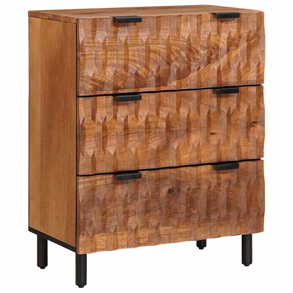 Sideboard Acacia Brown Finish 60 x 33 x 75 cm Solid Mango Wood