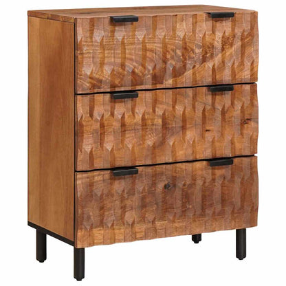 Sideboard Acacia Brown Finish 60 x 33 x 75 cm Solid Mango Wood
