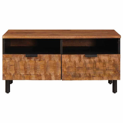 Coffee Table with Drawer Brown 80 x 54 x 40 cm Solid Mango Wood