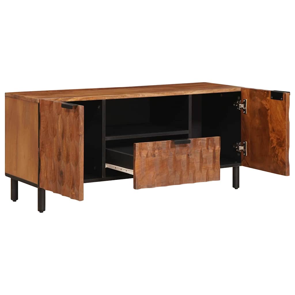 TV Cabinet with Drawer Acacia Brown Finish 105 x 33 x 46 cm