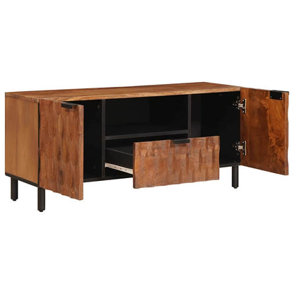 TV Cabinet with Drawer Acacia Brown Finish 105 x 33 x 46 cm