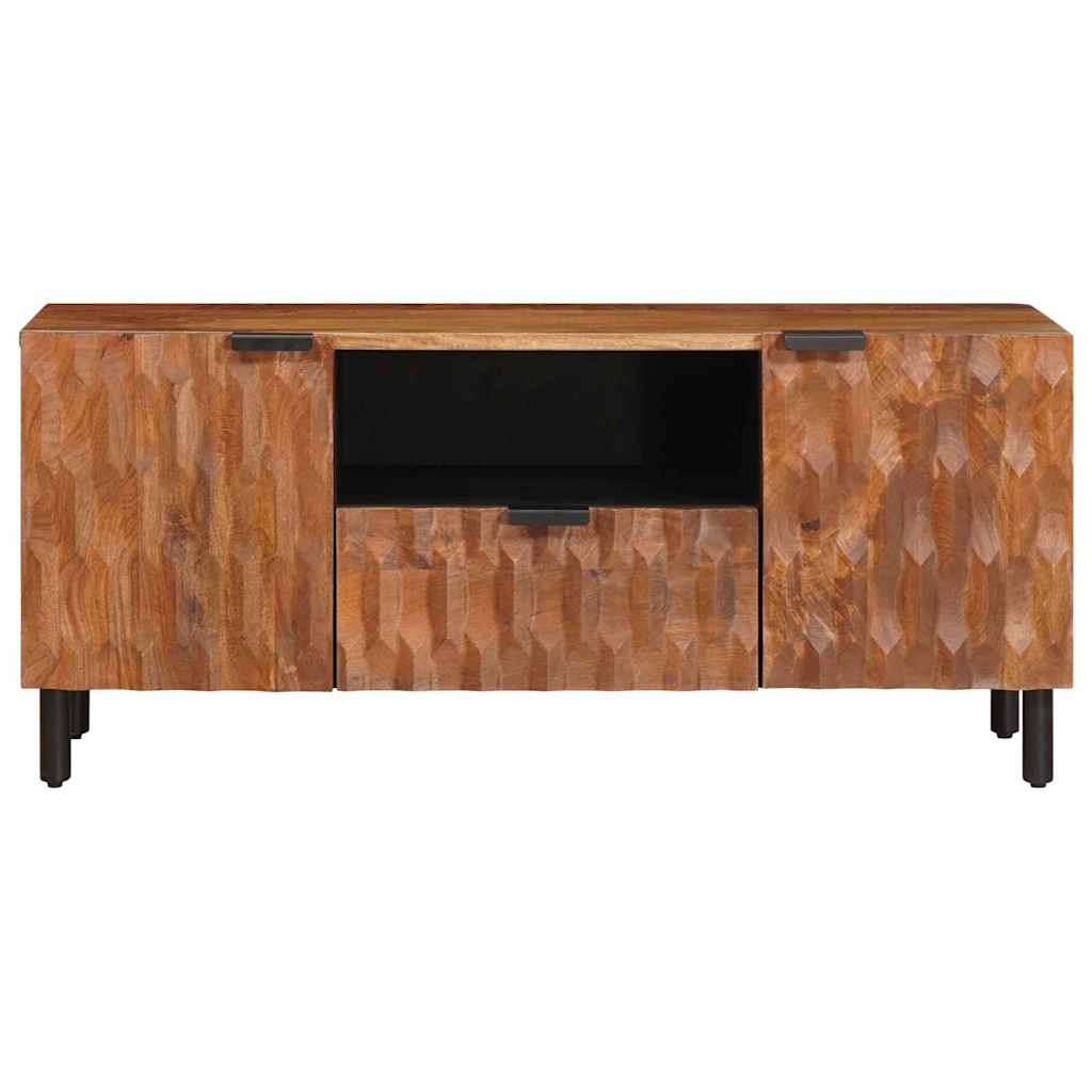 TV Cabinet with Drawer Acacia Brown Finish 105 x 33 x 46 cm