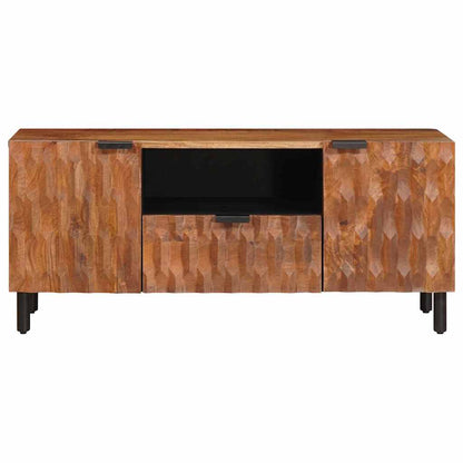 TV Cabinet with Drawer Acacia Brown Finish 105 x 33 x 46 cm
