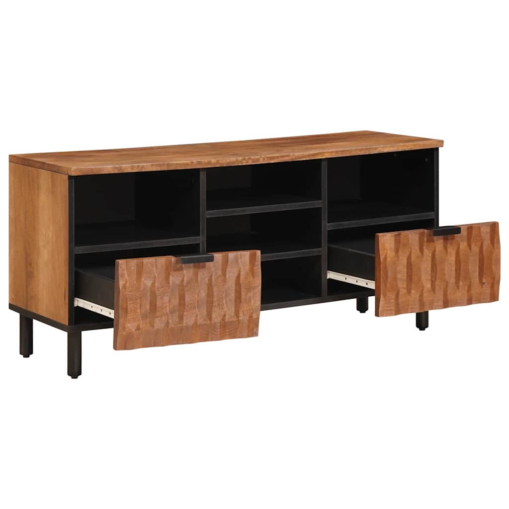 TV Cabinet with Drawer Acacia Brown Finish 100 x 33 x 46 cm