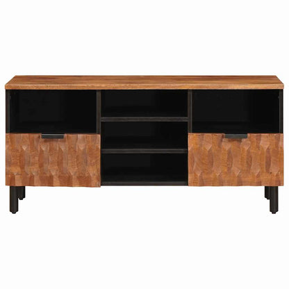 TV Cabinet with Drawer Acacia Brown Finish 100 x 33 x 46 cm