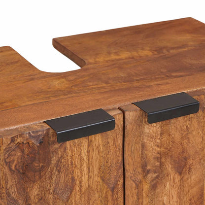 Bathroom Sink Cabinet Brown 62 x 33 x 58 cm Solid Mango Wood