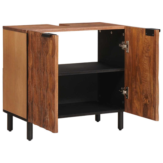 Bathroom Sink Cabinet Brown 62 x 33 x 58 cm Solid Mango Wood