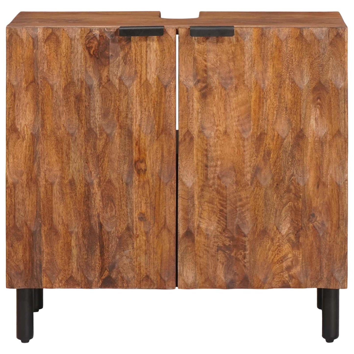 Bathroom Sink Cabinet Brown 62 x 33 x 58 cm Solid Mango Wood