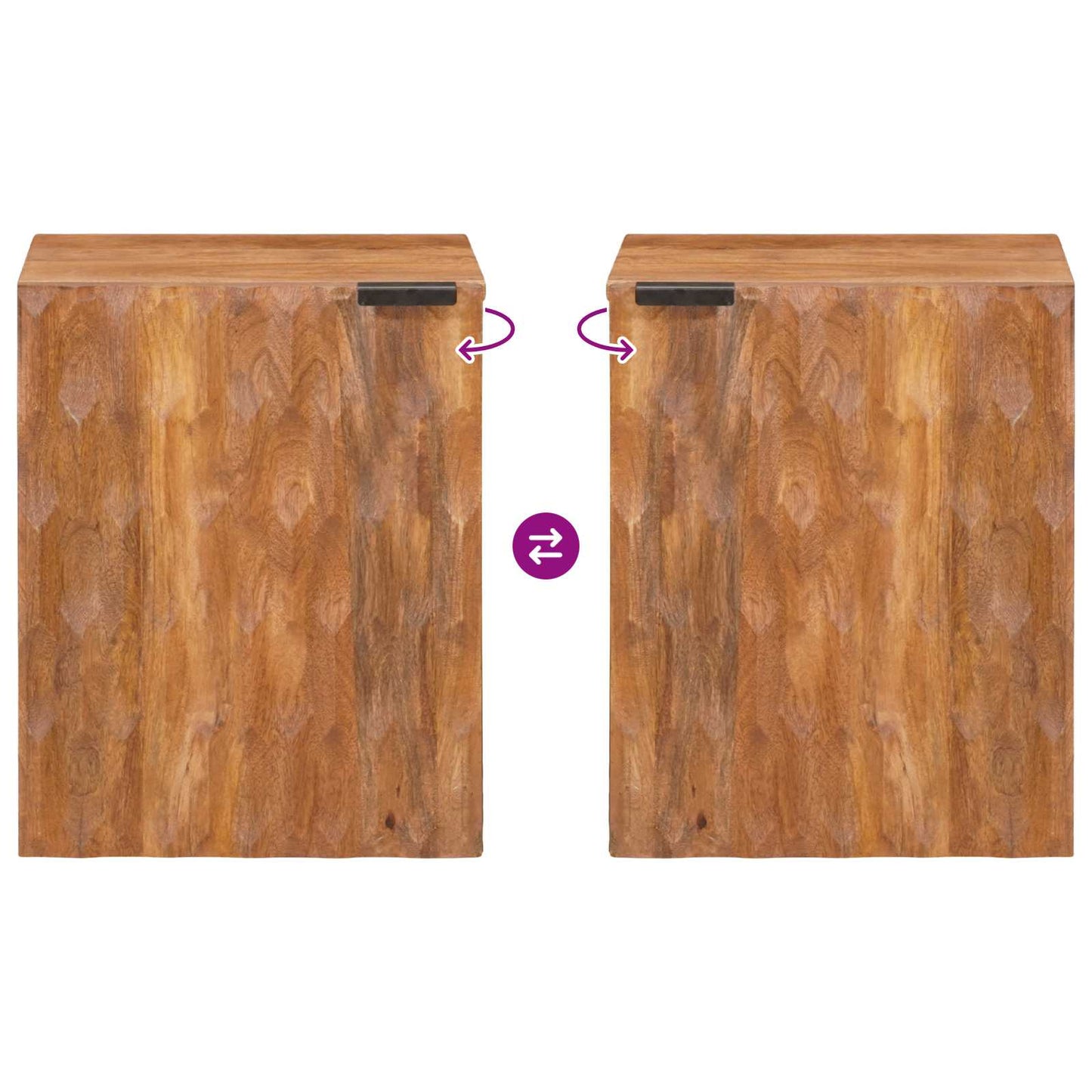Bathroom Hanging Cabinet Brown 38 x 33 x 48 cm Solid Mango Wood