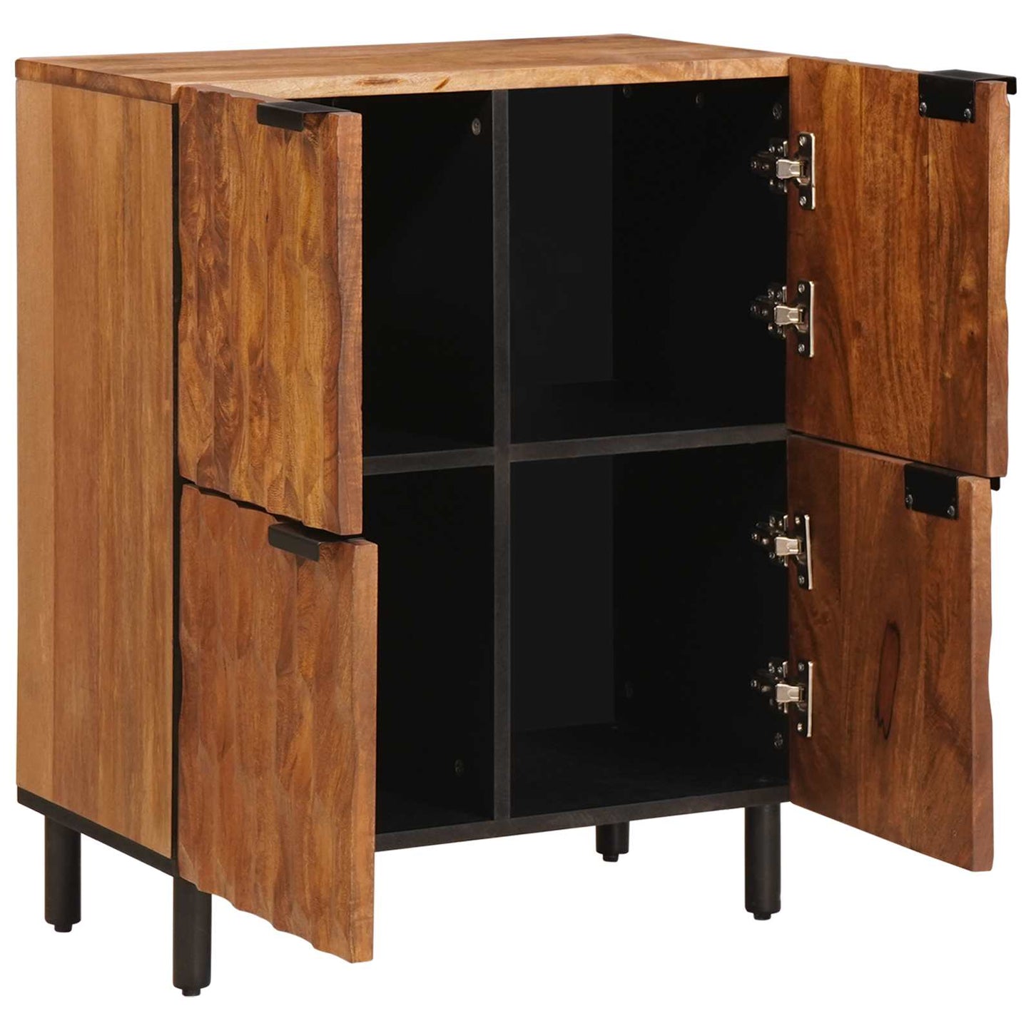Sideboard Acacia Brown Finish 60 x 33 x 75 cm Solid Mango Wood