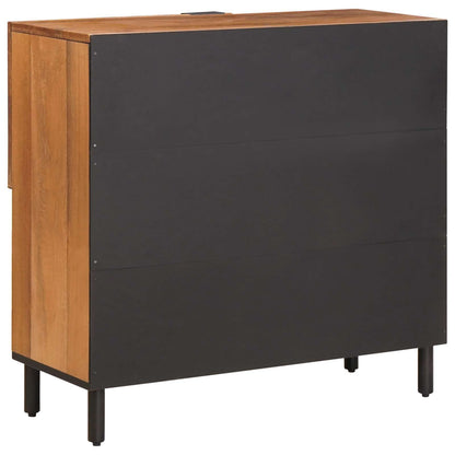 Sideboard Acacia Brown Finish 80 x 33 x 75 cm Solid Mango Wood