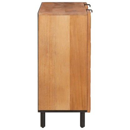 Sideboard Acacia Brown Finish 90 x 33 x 75 cm Solid Mango Wood
