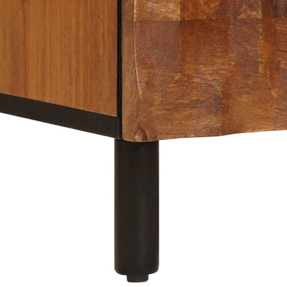 Highboard Acacia Brown Finish 60 x 33 x 100 cm Solid Mango Wood