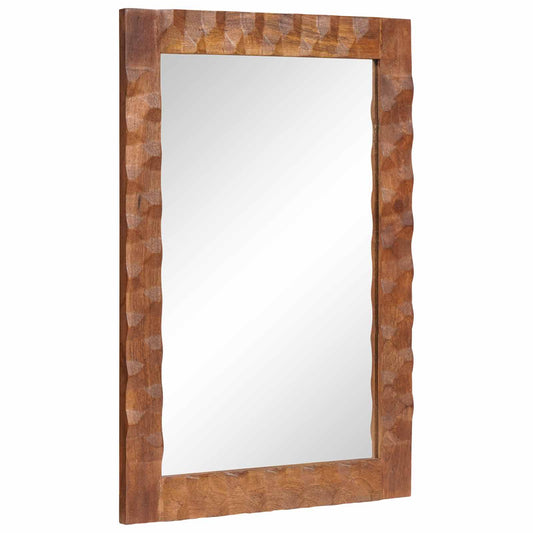 Bathroom Mirror Acacia Brown Finish 50 x 70 x 2.5 cm