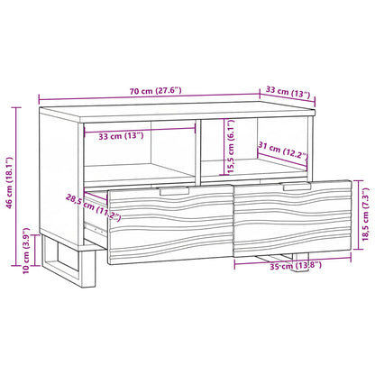 TV Units with Drawer Brown 70 x 33 x 46 cm Engineered wood