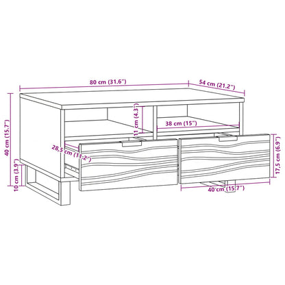Coffee Table Natural 80 x 54 x 40 cm Engineered Wood