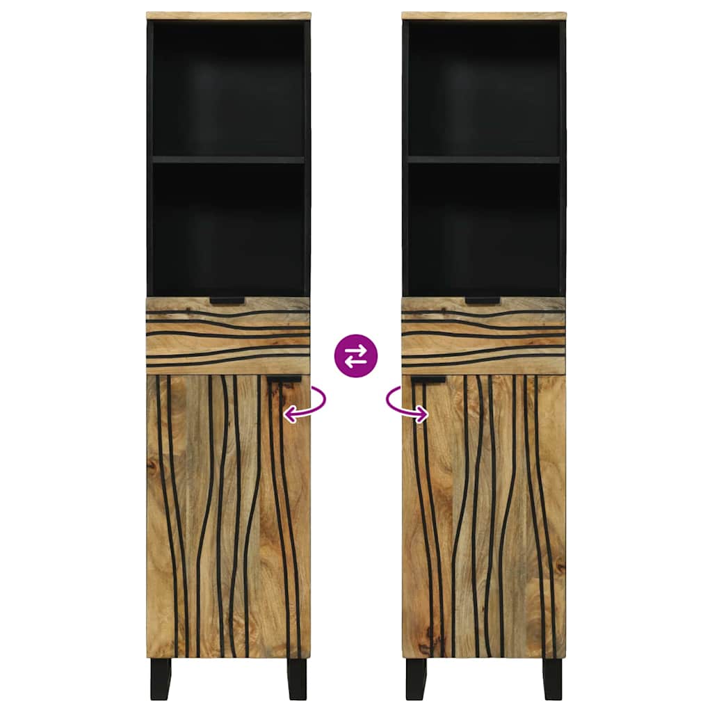 Bathroom Cabinet Natural 38 x 33 x 160 cm Engineered Wood