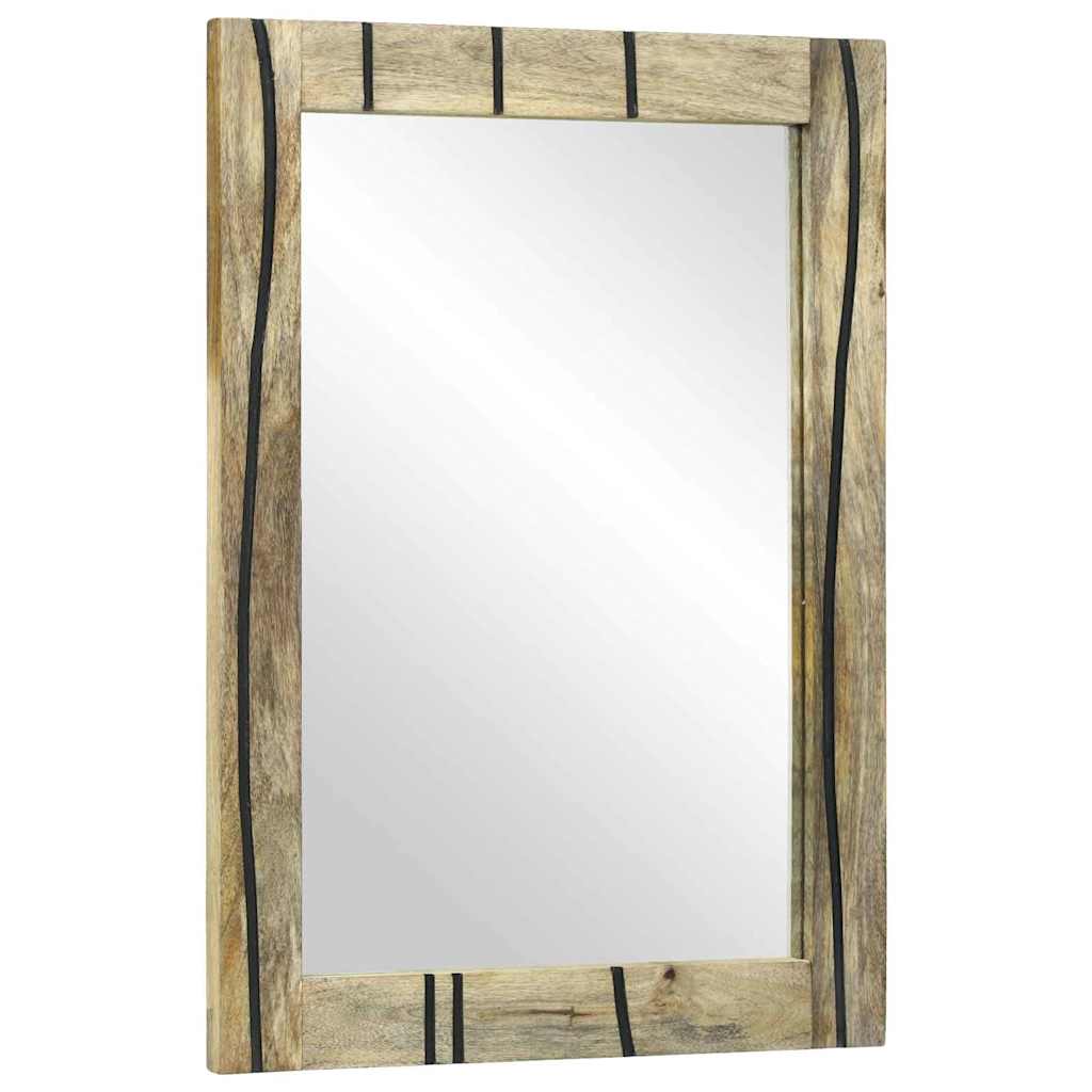 Bathroom Mirror with Mirror Brown 70 x 50 x 2.5 cm