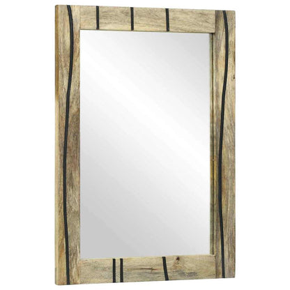 Bathroom Mirror with Mirror Brown 70 x 50 x 2.5 cm