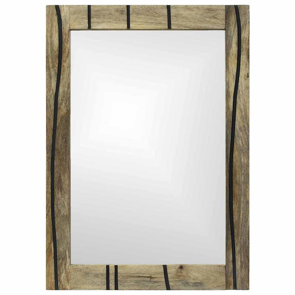 Bathroom Mirror with Mirror Brown 70 x 50 x 2.5 cm