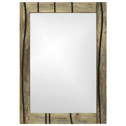 Bathroom Mirror with Mirror Brown 70 x 50 x 2.5 cm