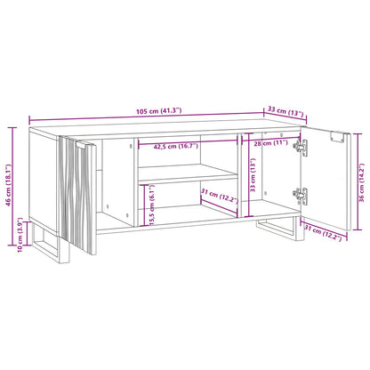 TV Units White 105 x 33 x 46 cm Engineered wood