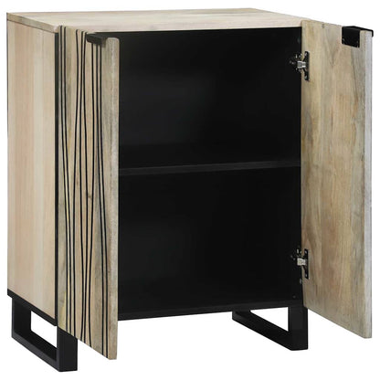 Sideboard White 60 x 33.5 x 75 cm Solid Mango Wood