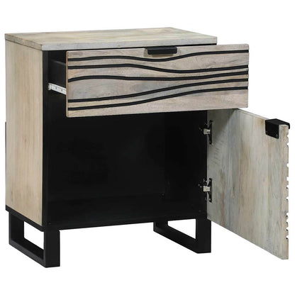 Bedside Cabinet White 50 x 33 x 60 cm Engineered Wood
