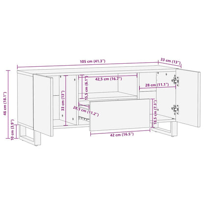 TV Units with Drawer White 105 x 33 x 46 cm Engineered wood