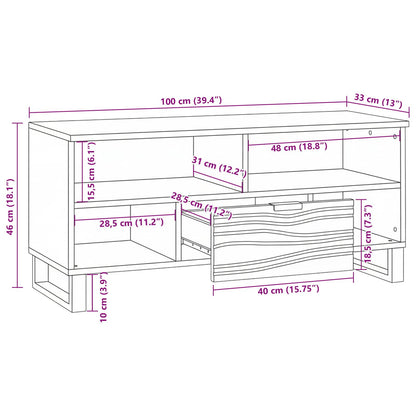 TV Units with Drawer White 105 x 33 x 46 cm Engineered wood