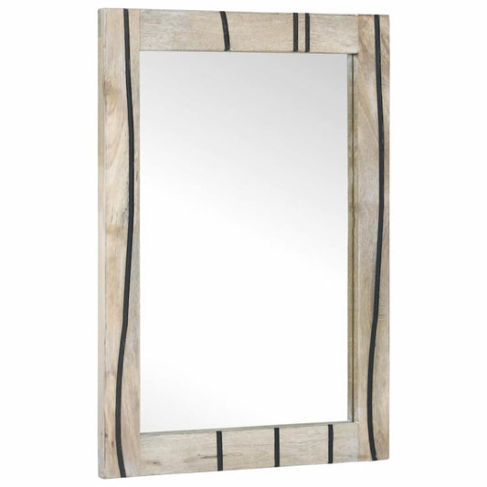 Bathroom Mirror with Mirror Brown 70 x 50 x 2.5 cm