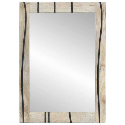 Bathroom Mirror with Mirror Brown 70 x 50 x 2.5 cm