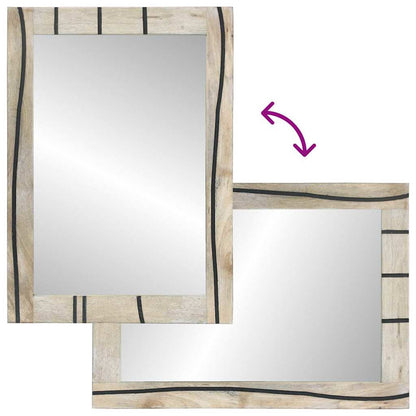 Bathroom Mirror with Mirror Brown 70 x 50 x 2.5 cm