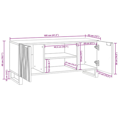 TV Units Walnut 105 x 33 x 46 cm Engineered wood