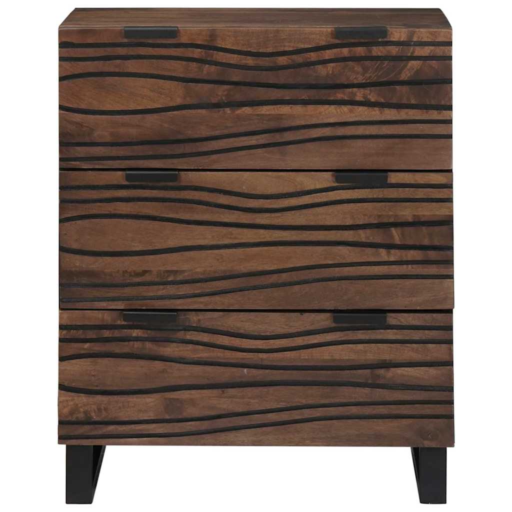 Sideboard with Drawer Brown 60 x 33.5 x 75 cm Solid Mango wood