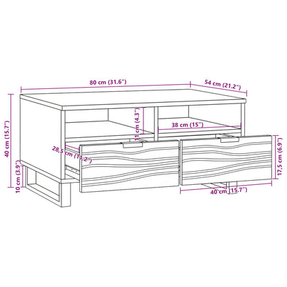 Coffee Table Walnut 80 x 54 x 40 cm Engineered Wood