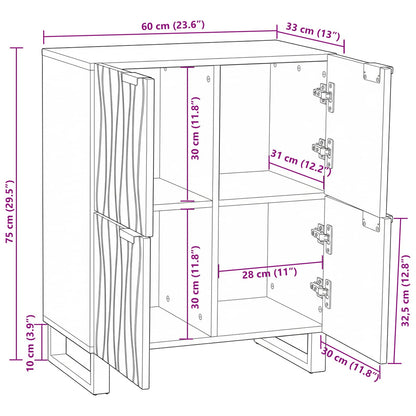 Media Storage Cabinets & Racks Brown 60 x 33.5 x 75 cm