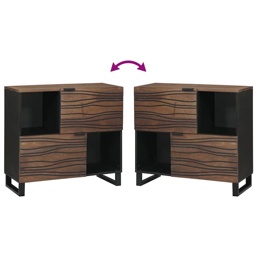 Sideboard Brown 80 x 33 x 75 cm Solid mango wood