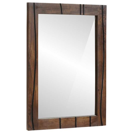 Bathroom Mirror Wall-mounted with Mirror Brown 70 x 50 x 2.5 cm